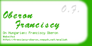 oberon franciscy business card